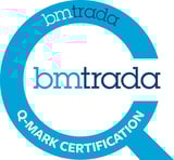 BMtrada mark certification logo with blue circular design and text